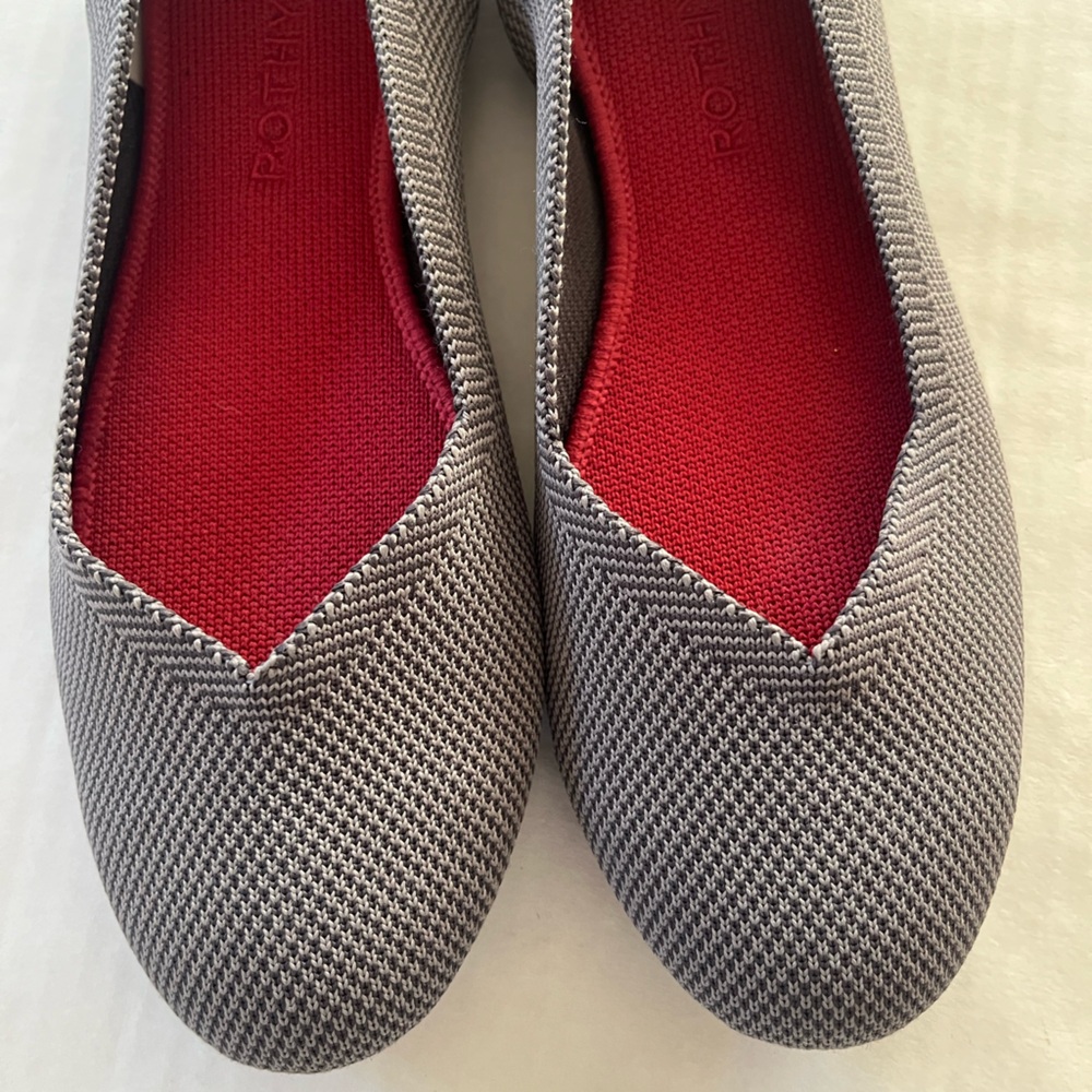Rothy’s the Flat classic round toe shoe size 9.5 pebble grey - Picture 3 of 9